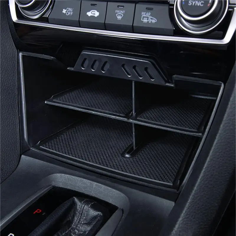 

Accessories Storage Box Car Console Interior Black Central Multifunction