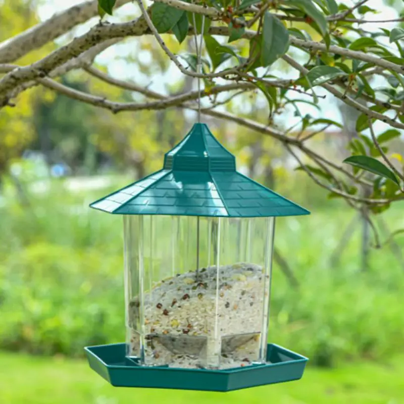 

Outdoor Hanging Wild Bird Feeder Outdoor Container With Hang Rope Feeding House Type Bird Feeder Home Decor