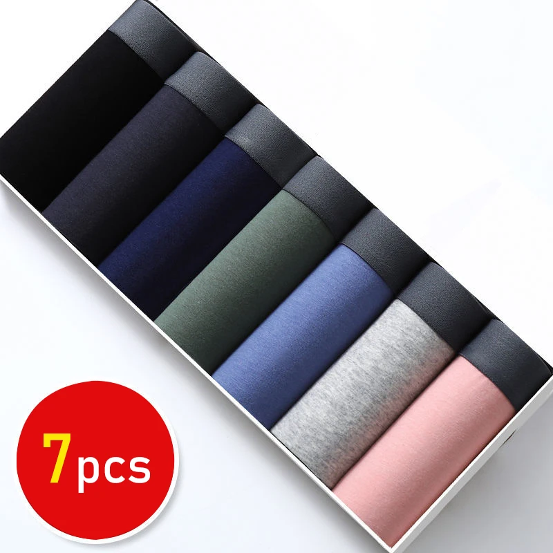 7 шт./лот Мужское нижнее белье хлопковые трусы-боксеры с изображением Человек