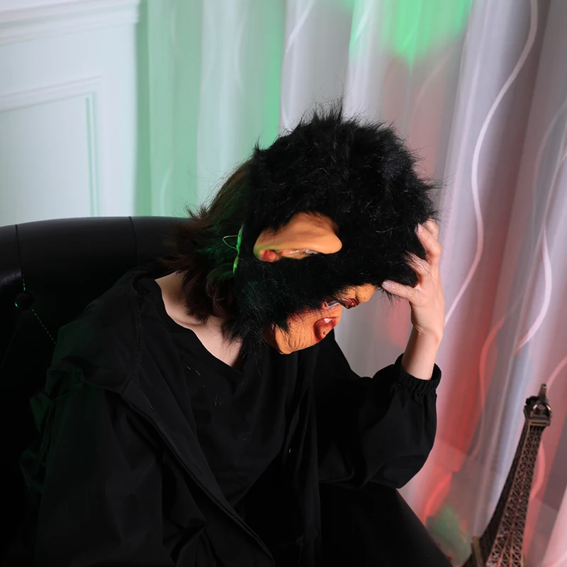 Маска для Хэллоуина страшная маска на все лицо с животными маски взрослых