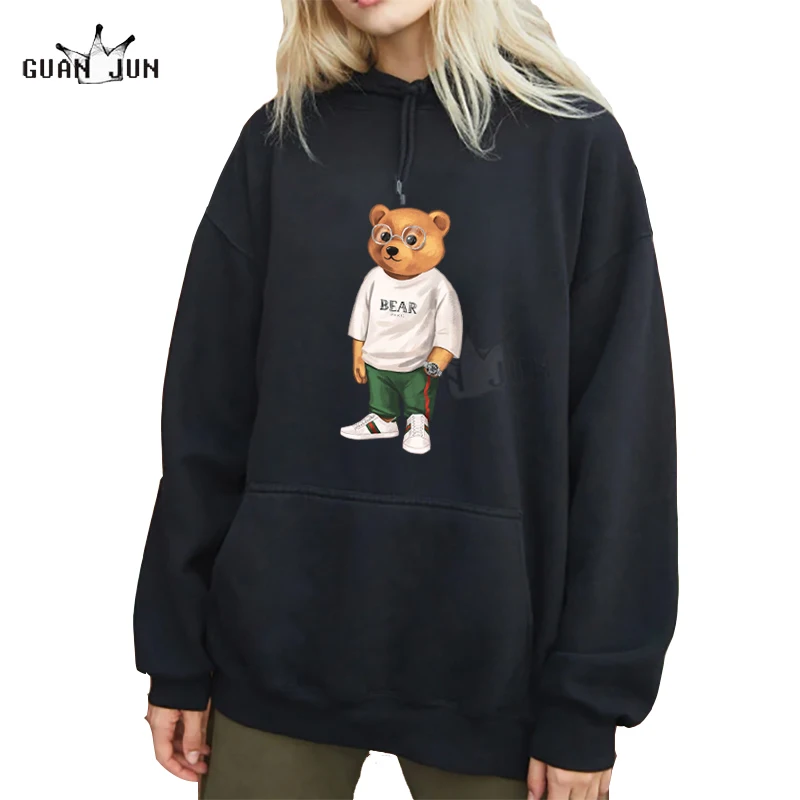 

2021 Fall Winter Male Casual Men Women Hoodies Sweatshirts Luxury Bear Print Hoody Tops Pullover Clothing Fashion Men's Hoodie