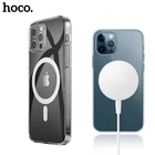 Магнитный защитный чехол Hoco для iPhone 12 Pro Max, 12 Mini, с поддержкой беспроводной зарядки, противоударный