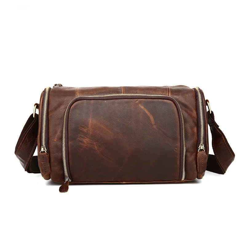 Модные деловые мужские сумки мессенджеры из натуральной кожи дизайнерские