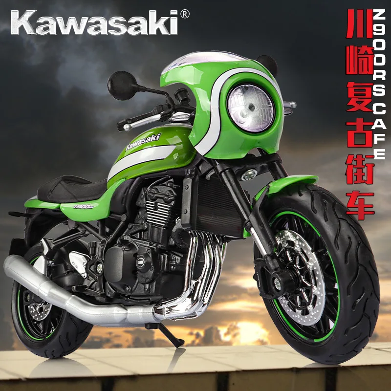 Фигурка Meichi 1:12 Ретро Kawasaki Z900rs модель уличного автомобиля имитация из сплава игрушка модель мотоцикла украшения