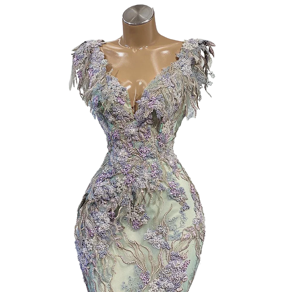 sparkly prom dresses 2020 deep v neck beading sequins long sleeve feather long evening dress gowns