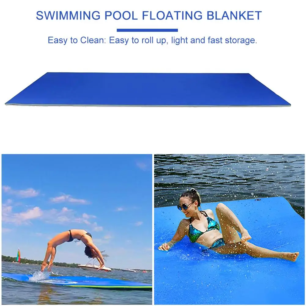 Almohadilla flotante de espuma XPE antidesgarro para piscina, 2/3 capas, manta de agua duradera para entretenimiento acuático, Alfombra de Picnic, accesorios para piscina