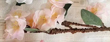 light pink Настоящее сенсорный Искусственные Силиконовые вишня в цвету торговля шерстяные латексные цветы персикового цвета, свадебных платьев, декоративных изделий и cereza cereja 6 шт./лот - Цвет: light pink