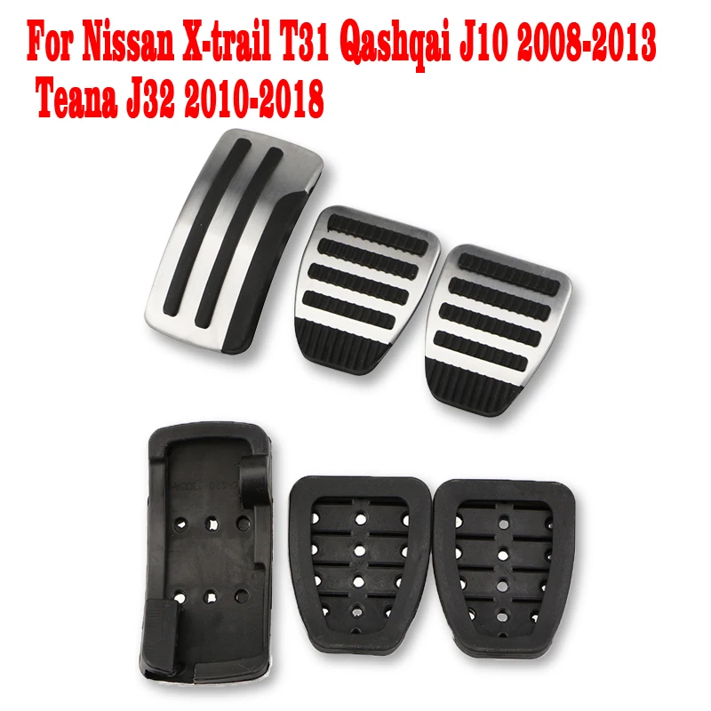 Car Foot Pedal Cover Fuel Brake Clucth Rest Pedals Pads AT/MT For Nissan X-trail T31 Qashqai J10 2008-2013 Teana J32 2010-2018 | Автомобили