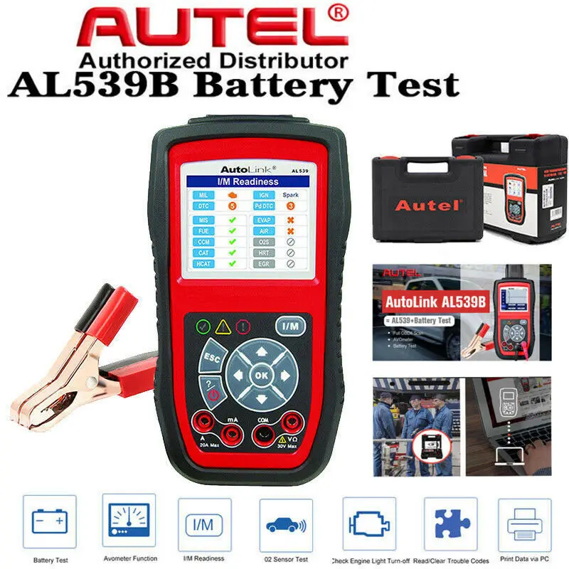 AUTEL AutoLink AL539B OBD2 считыватель кодов неисправностей диагностический инструмент