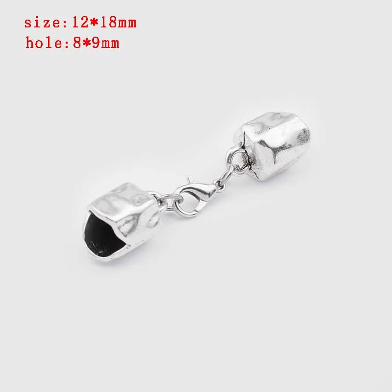 26 5 sets Zinc Alloy Clasp Lobster Clasps Hook End Caps Connectors For 5/6/7/8/10mm Leather Cord Bracelet Necklace Jewelry Making - Цвет: 26