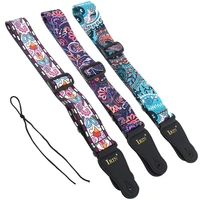 guitar strap adjustable printing with national style flowers pattern 3 colors optional for acoustic electric bass guitar hot