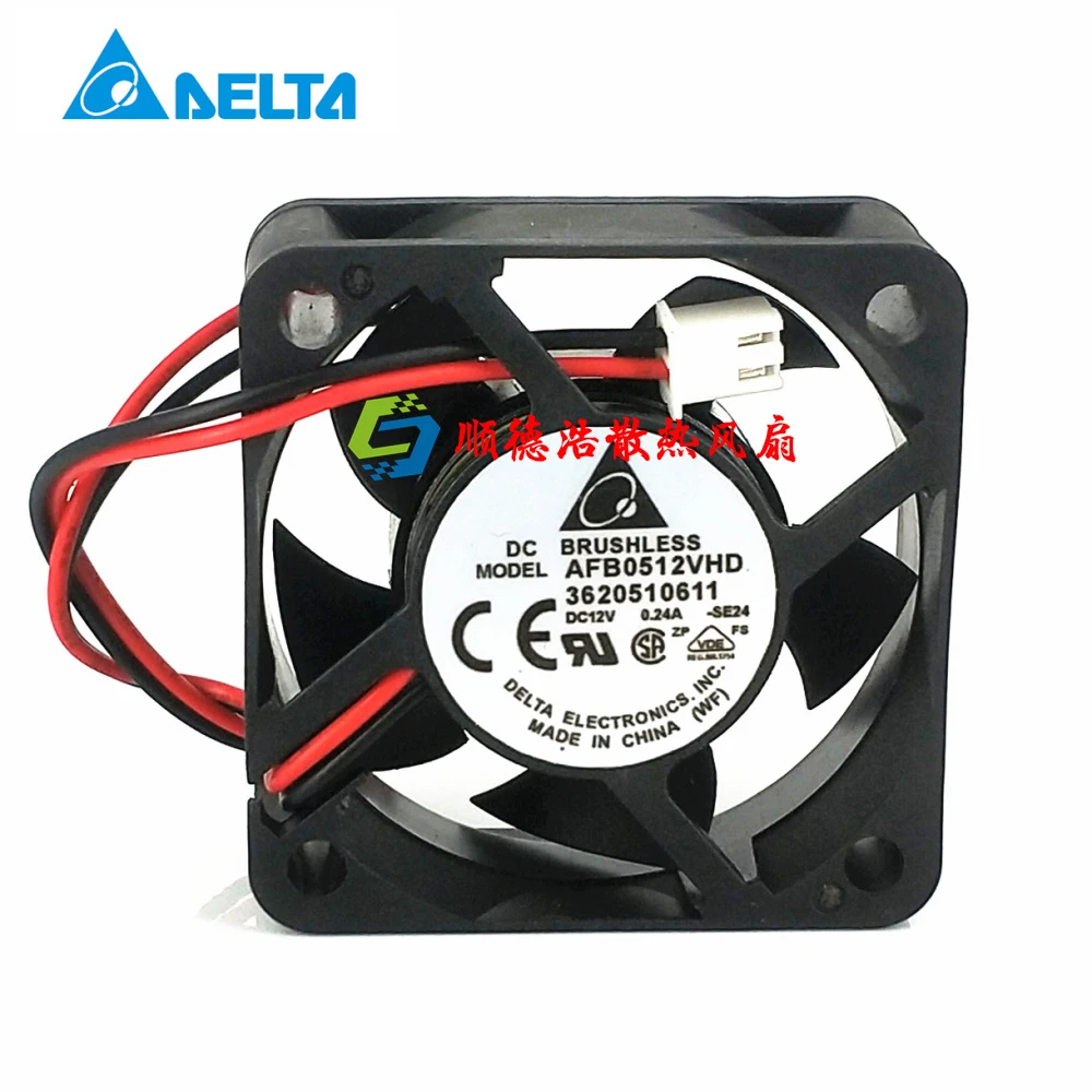 

For Delta 5020 pairs of ball 5cm server fan 12V 0.24A AFB0512VHD-FOO cooling fan