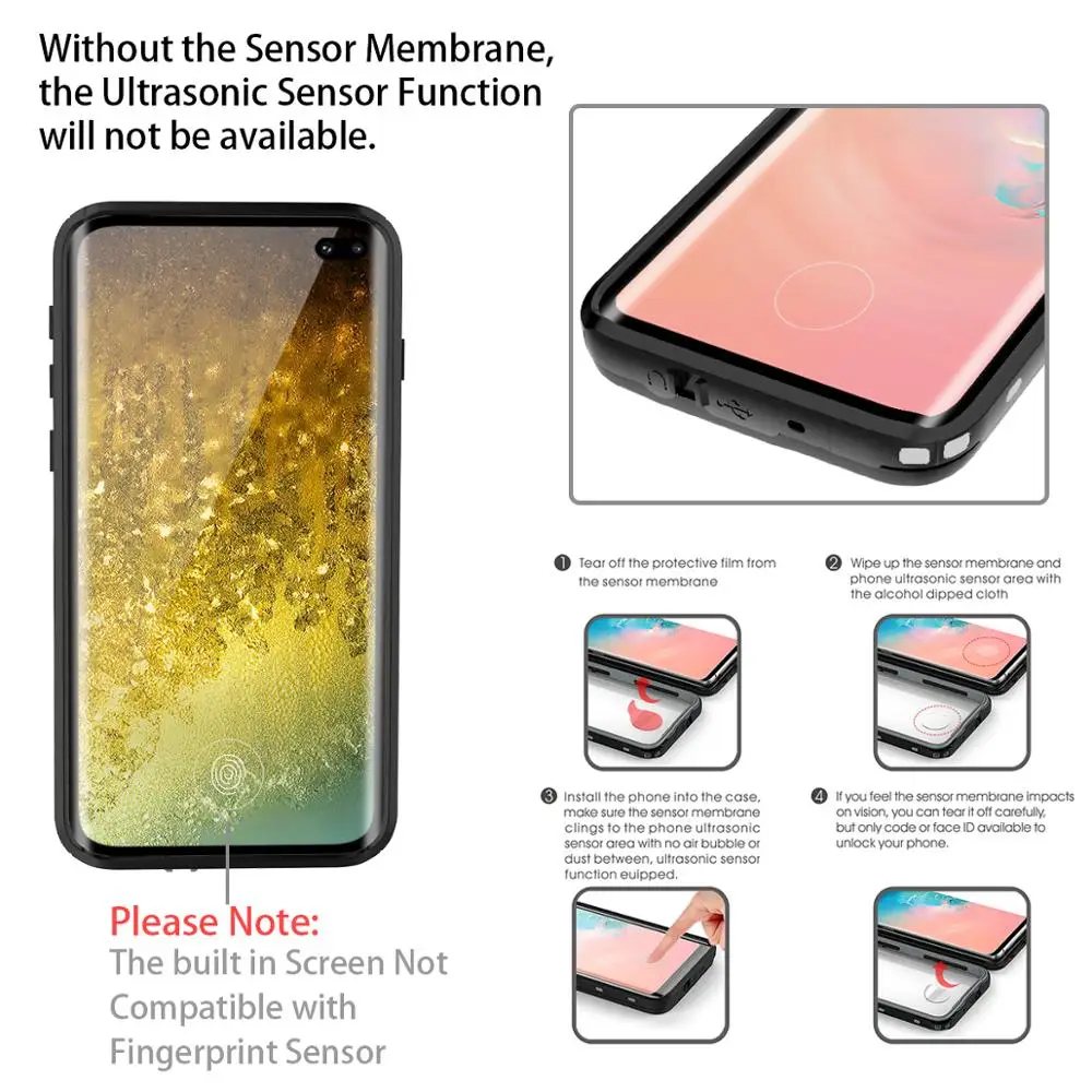 SHELLBOX Waterproof Case For Samsung S10 Plus Smart Shockproof Cover for Galaxy Phone Outdoor Sport Fundas |