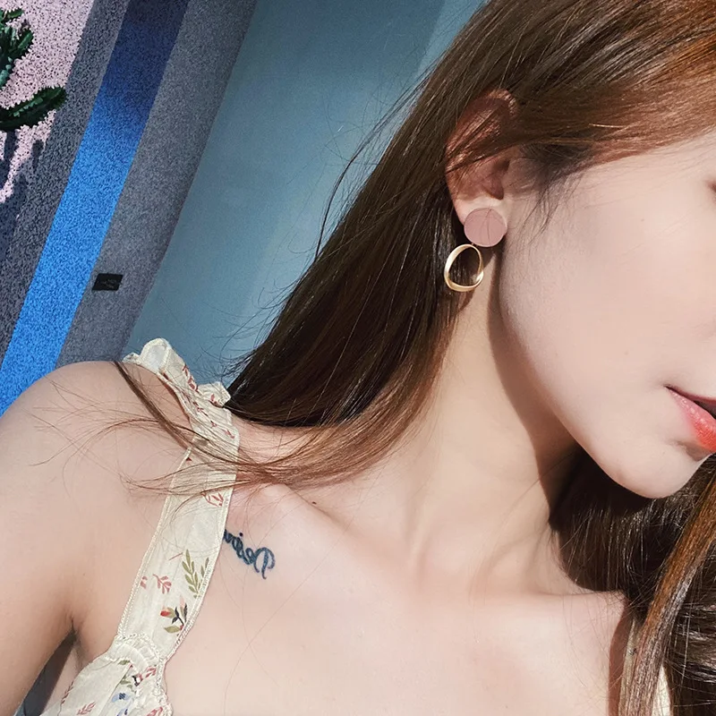 

Women Earrings Vintage Prevent Allergy Trendy Jewelry Matte Paint Simple Party Accessories Gifts IRISBee 2021 Fashion