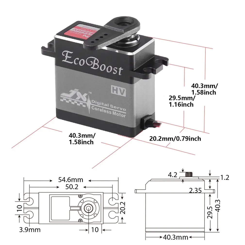 

JX Servo CLS6322HV 21KG Torque High Voltage Metal Gear Coreless Digital Servo For RC Helicopter RC Models Spare Parts