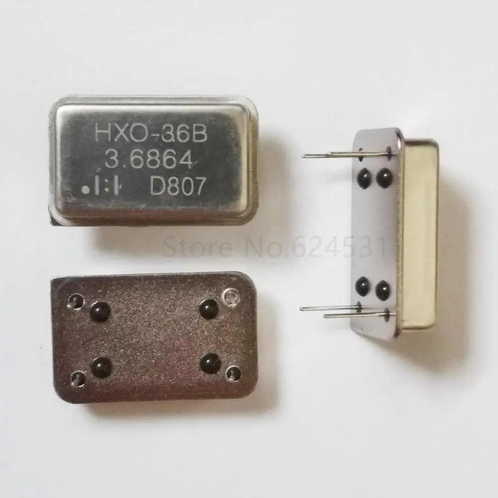 

5pcs In-line active crystal OSC DIP-4 rectangular clock vibration full size 3.3V 3.6864MHZ 3.6864M