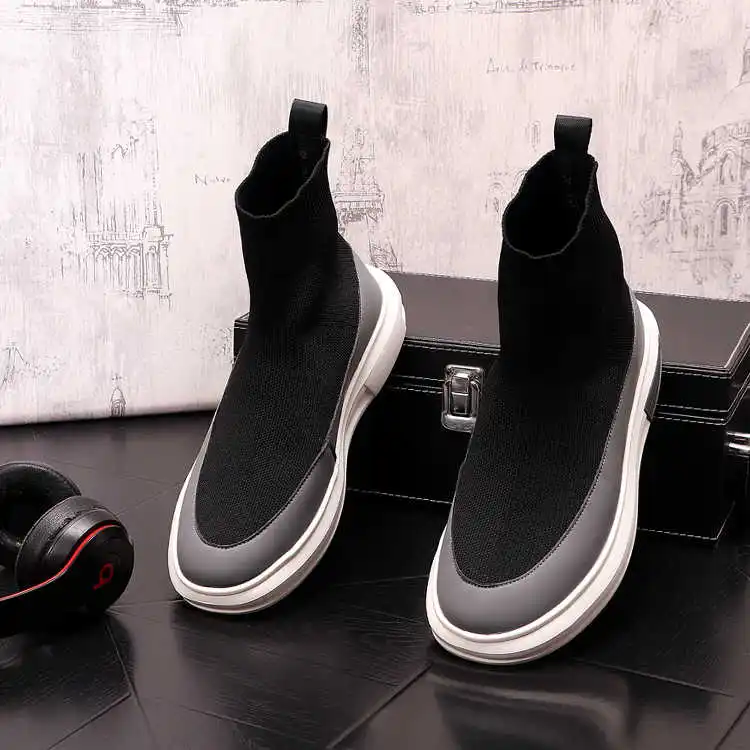 Jual Sepatu Kaus Kaki Pria Desainer Musim Panas Sneakers Hip Hop Sepatu Bot Pergelangan Kaki Atasan Tinggi Kasual Rajutan Hombre