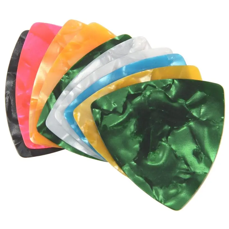 10 stücke akustischeelektrische gitarre picks plektren 046mm farbe sortiert free global shipping