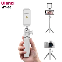ulanzi mt 08 slr camera smartphone vlog tripod mini portable tripod with cold shoe phone mount for iphone android