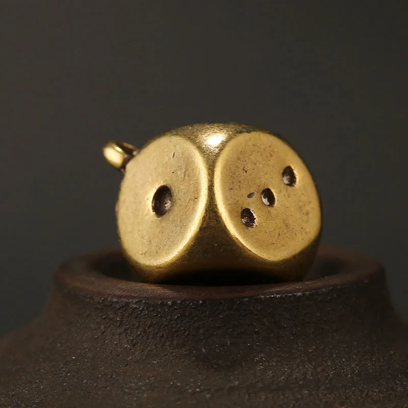 Новые Латунные кубики брелок для ключей подвески винтажный мужской в стиле панк