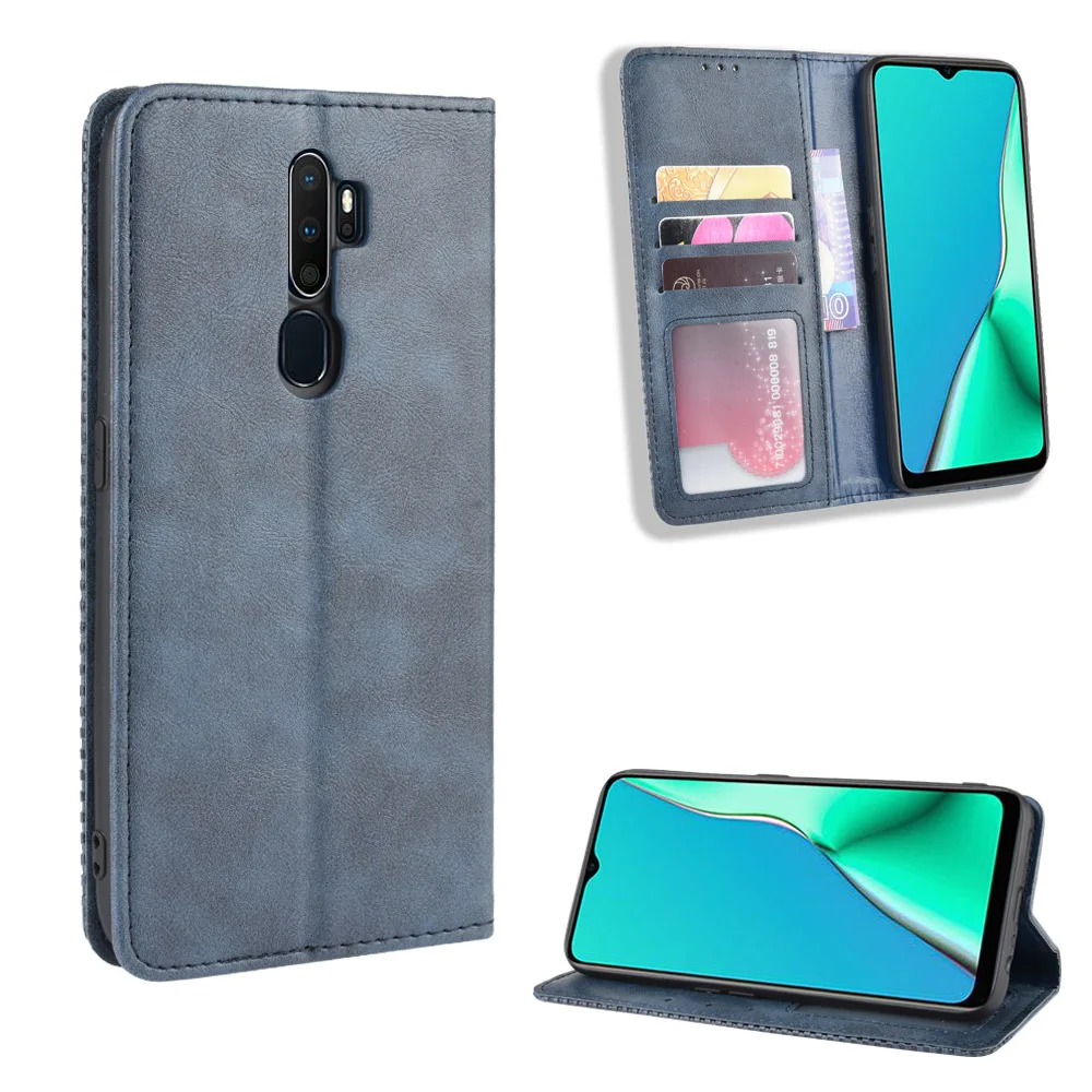 Чехол Oppo A9 2020 для кожаный чехол бумажник с откидной крышкой телефона PCHM30 PCHT30