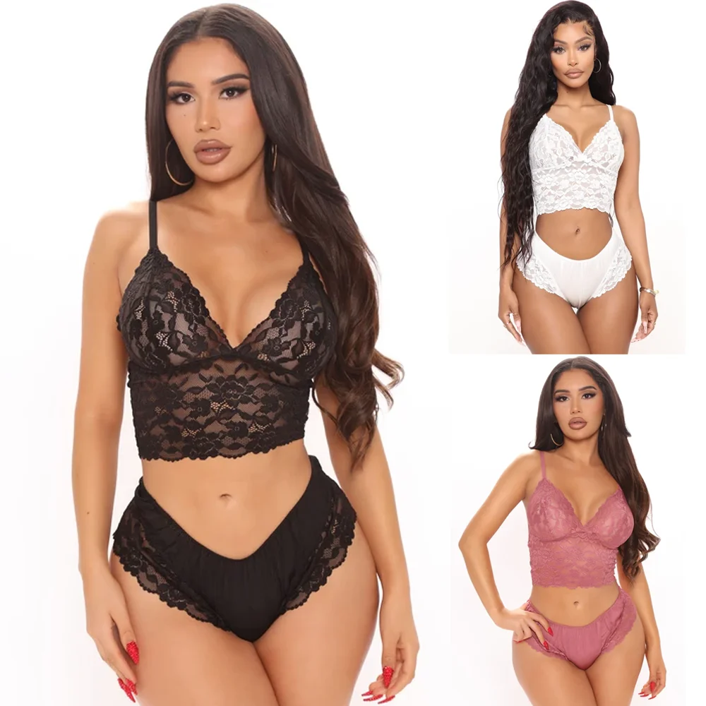 3 цвета наборы бюстгальтер + трусы белое кружевное нижнее белье с пуш апом Для
