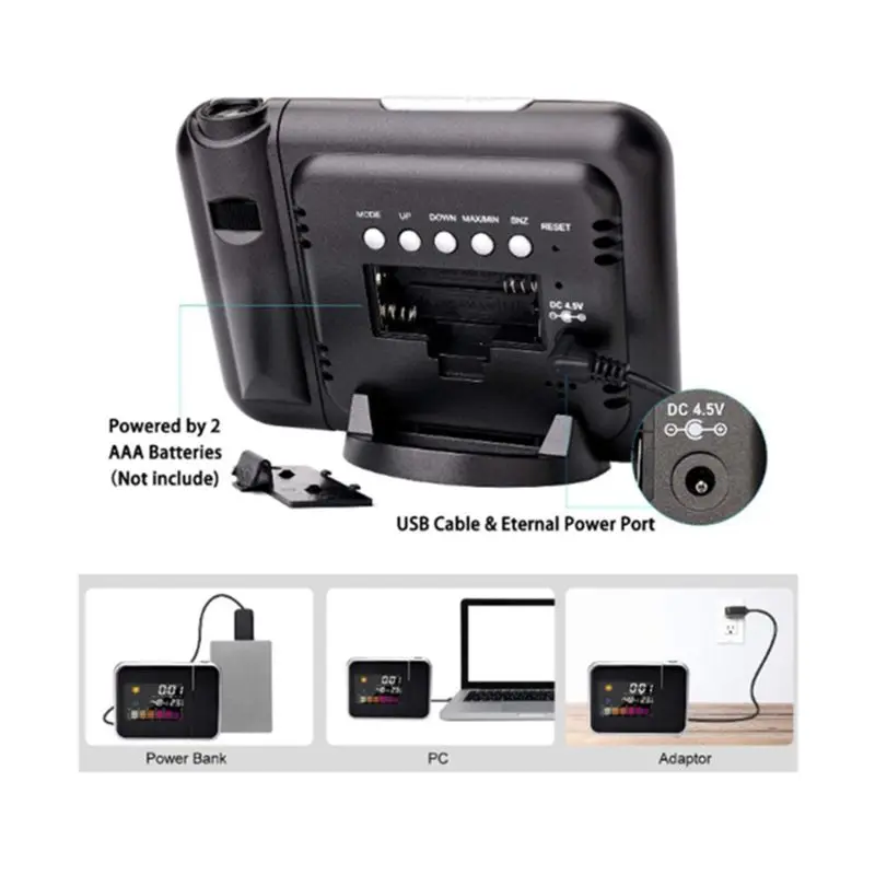 Проекционный цифровой датчик погоды с ЖК дисплеем будильник цветной дисплей