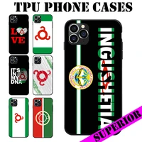 for huawei p8 9 10 20 30 mate plus pro lite x ingushetia flag coat of arms map love heart soft tpu phone cases cover logo text