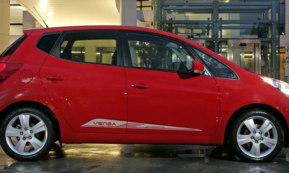 2 шт. наклейки на юбку для двери автомобиля Kia Venga Автомобильная виниловая пленка гонки спорт DIY Наклейка автомобильный Стайлинг принадлежности для тюнинга