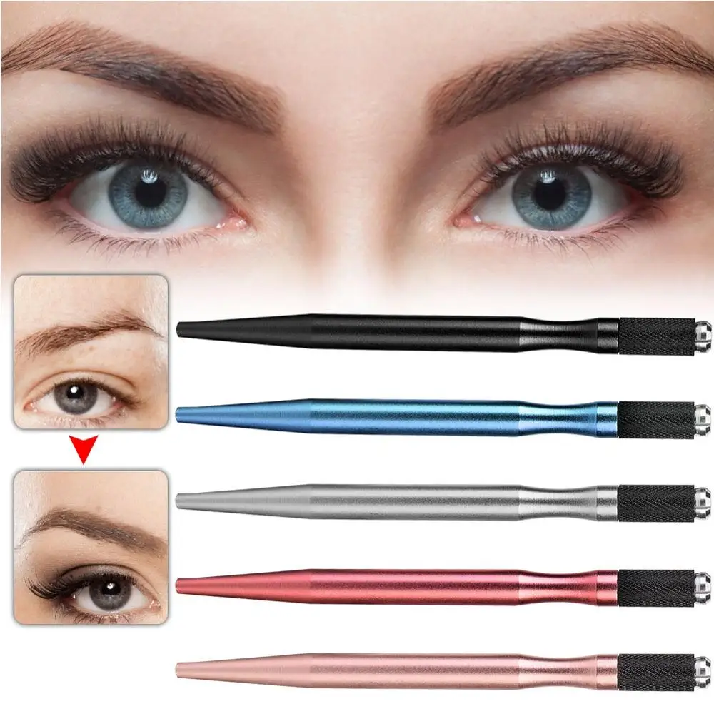 

4pcs Eyebrow Manual Pen Semi Permanent Makeup Eye Brow Eyeliner Lip Handle Tattoo Machine Microblading Pen for Beginner Practice