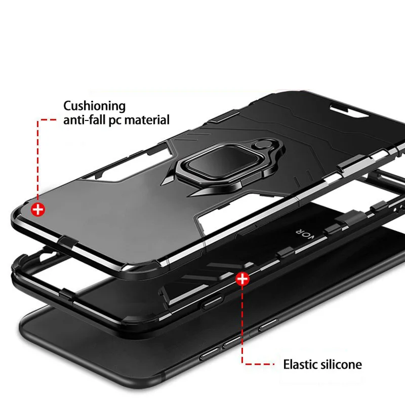 Metal Magnetic Case for Xiaomi Redmi Note 11 Pro Plus 11T 10S 10 5G Ring Stand Holder Cover For Poco F3 X3 X4 NFC M3 M4 Capa | Мобильные
