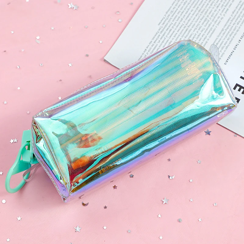 прозрачный пенал школьный Лазерное отражение школьные принадлежности Большая