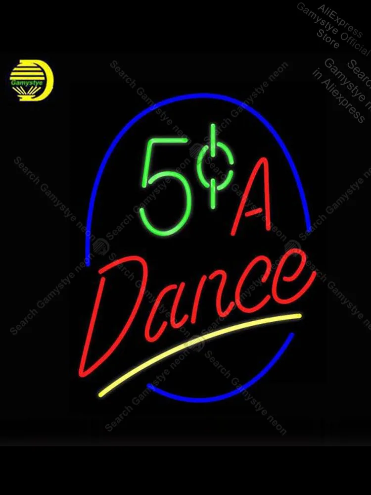 

A Dance Neon sign Real Glass Tube Bulbs Light Bar Beer Club icons light ub world series anuncio luminoso lampara neon lampe neon