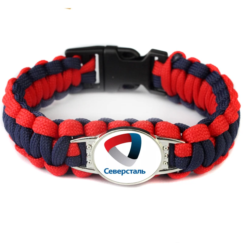Подвеска браслет CSKA с логотипом KHL команды Москвы из Паракорда на открытом
