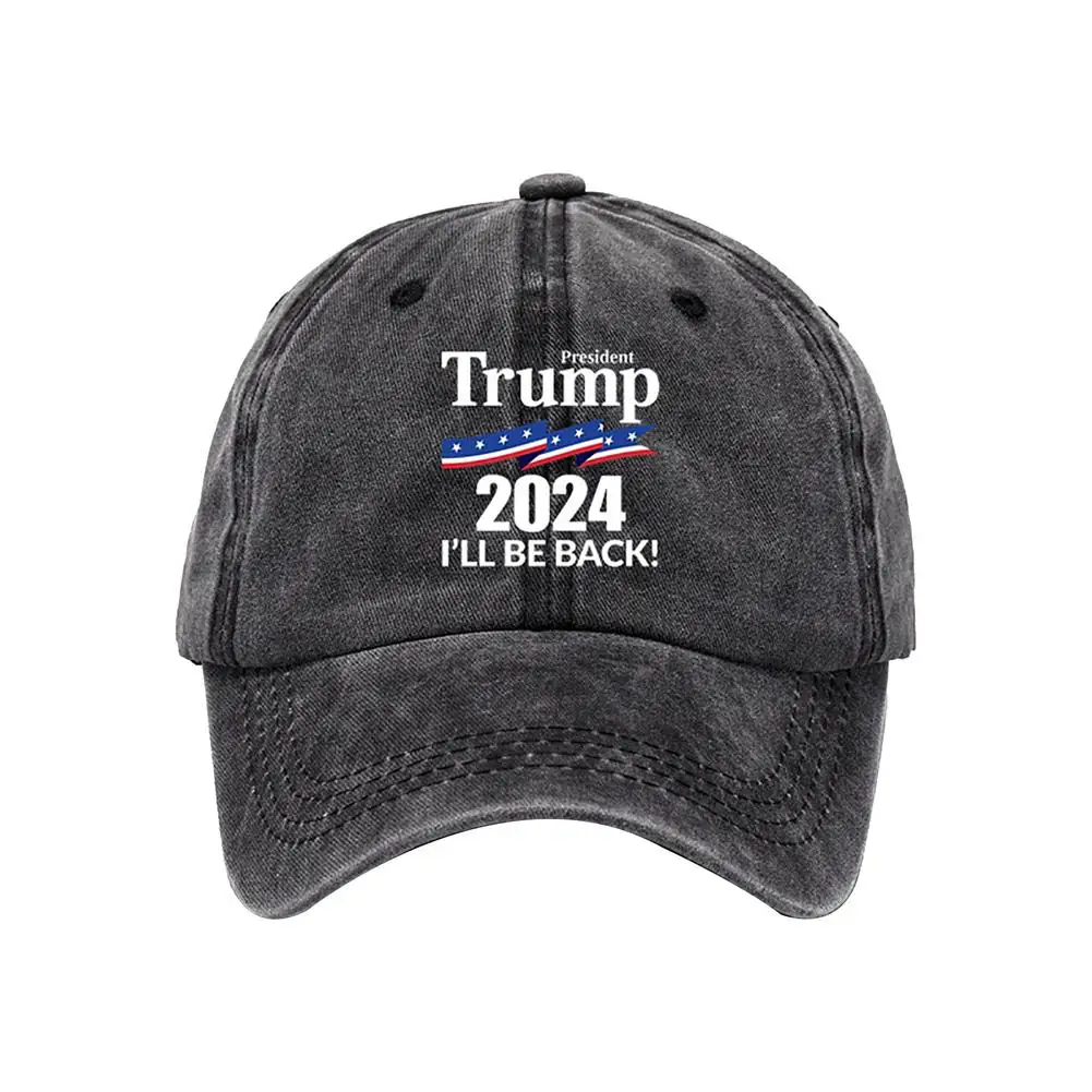 

2024 Donald Trump Campaign Hat Breathable Trump Election Baseball Cap Comfortable President Hat Metal Adjustment Buckle I'll
