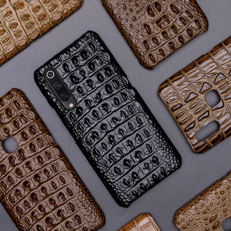 

Phone Case For Xiaomi Mi 9 8 se 9T A1 A2 A3 lite Poco F1 Y3 Mix 3 Crocodile back texture Case For Redmi Note 4X 5 6 7 8 Pro case