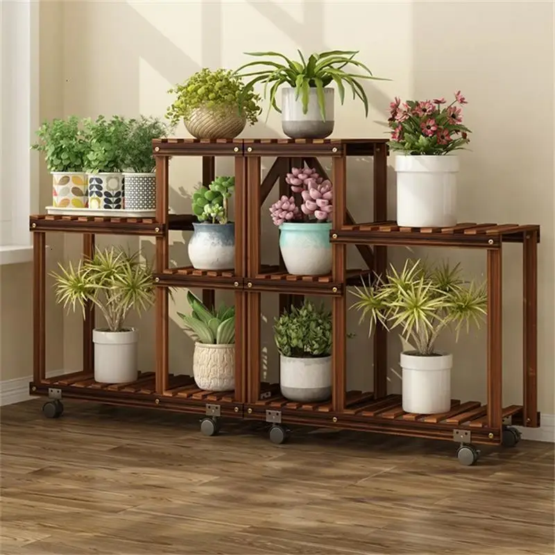 

Porta Piante Ladder Wooden Shelves For Estanteria Jardin Stojak Na Kwiaty Balcony Outdoor Flower Stand Dekoration Plant Shelf