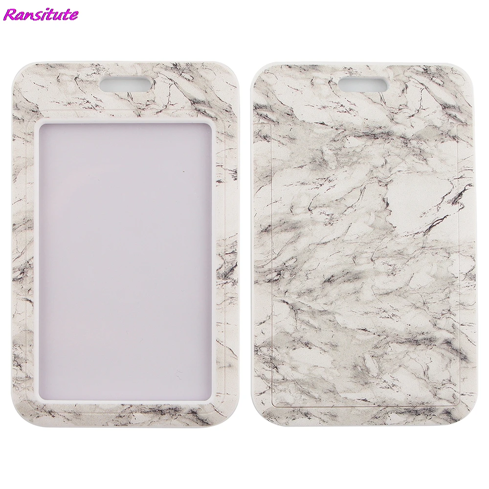 Ransitute R1423 белый Мрамор творческих шнурки держатель для карт студентов с завязками