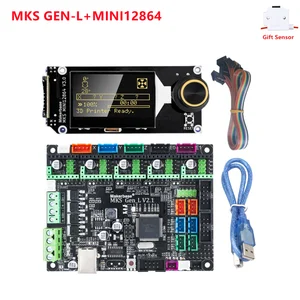 mks gen l v2 1 control board 3d printer motherboard diy starter parts lcd12864 display mks mini12864 lcd monitor 3d printing free global shipping