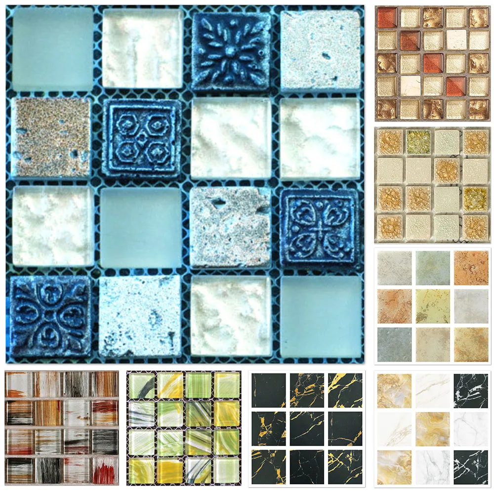 ПВХ самоклеящаяся мозаичная плитка 1 шт. наклейка для кухни 3D Backsplash ванной