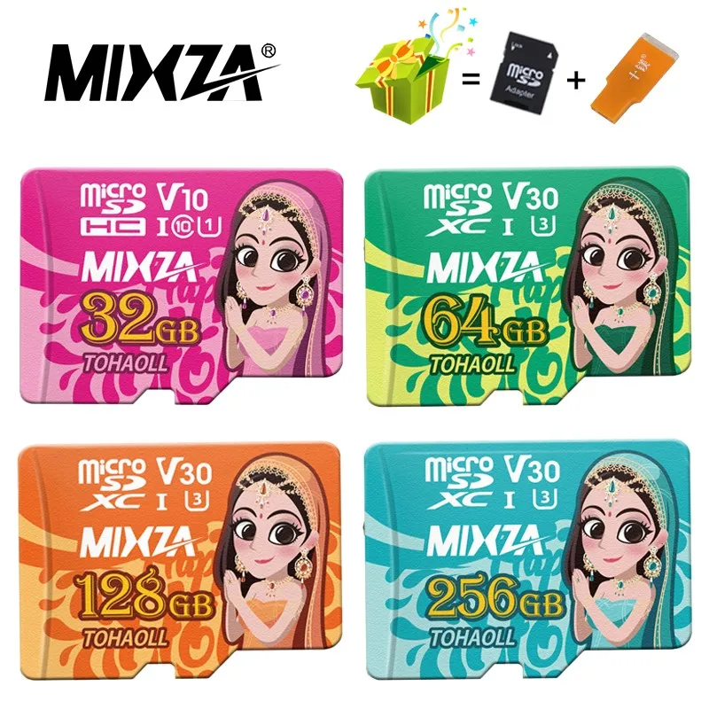 MIXZA Богиня оригинальный слот для карт памяти 256 ГБ 128 Гб 64 U3 80 МБ/с. 32 sd карта Class10 UHS 1