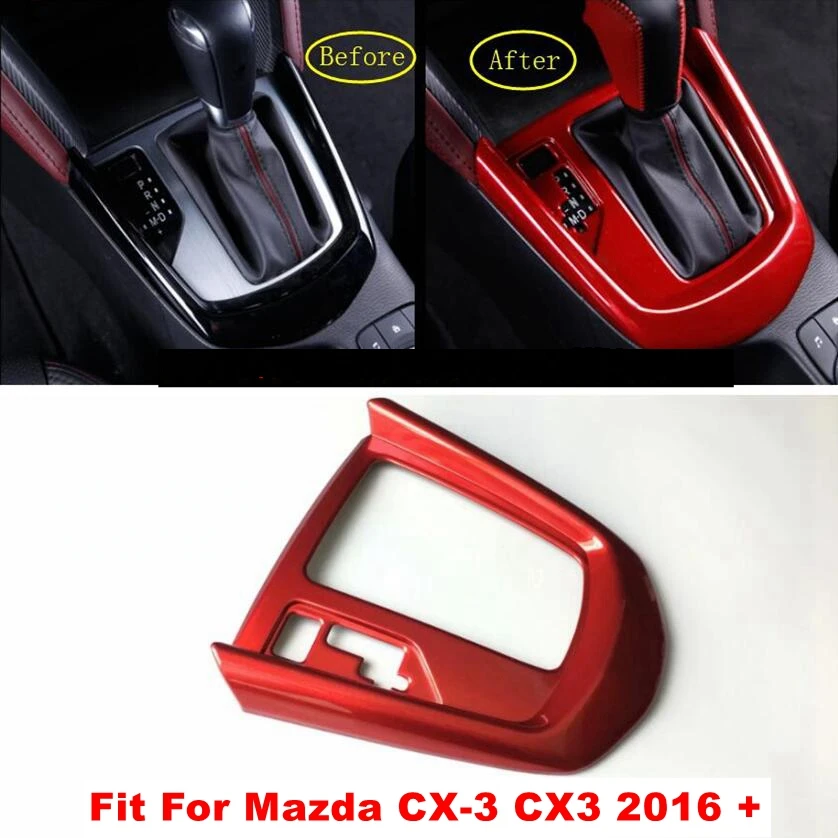 Палочки коробка переключения передач Панель украшения Накладка для Mazda CX 3 CX3 2016