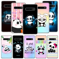 panda anime cute cover phone case for samsung a71 a70 a51 a50 5g a41 a40 a31 a30 a21s a20e galaxy a11 a10 a9 a8 plus a7 a6 a80 a