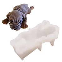 cute 3d french bulldog silicone mold mousse cake mould ice cream pudding fondant decor tool