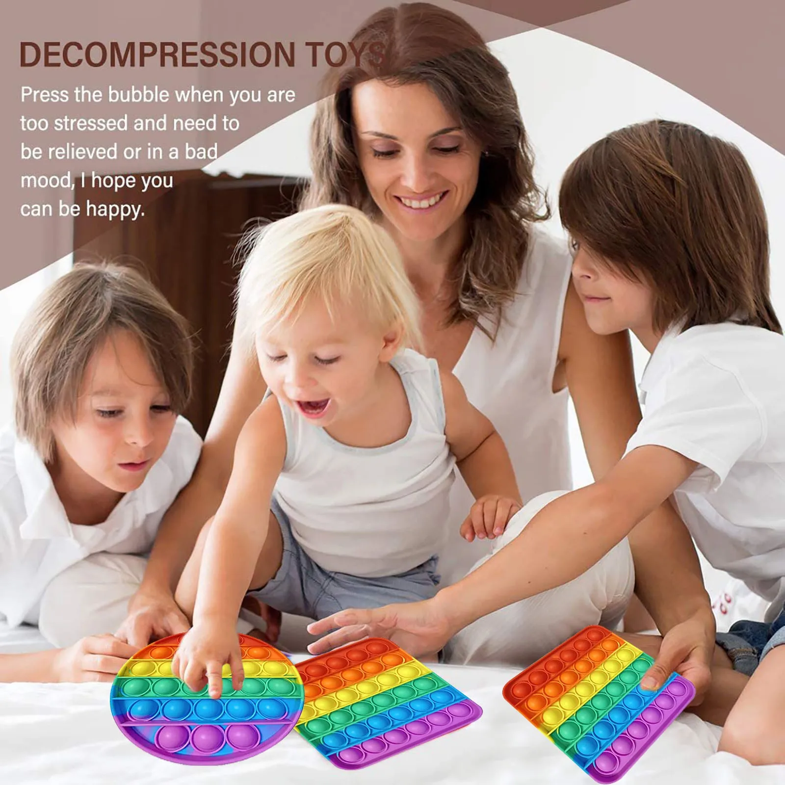 

Fidget Toy Autism Stress Reliever Toys Adult Child Desktop Educational Toy for Children Push Sensory Kawaii Squishy