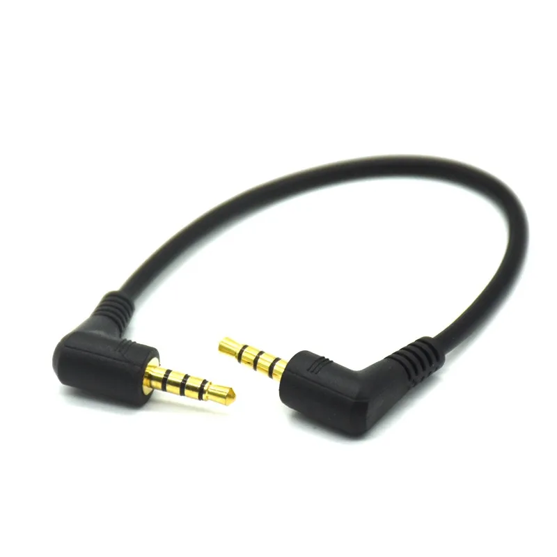 

4 sections of dual 90 degree AUX cable jack 3.5mm male to male right angle audio adapter cable