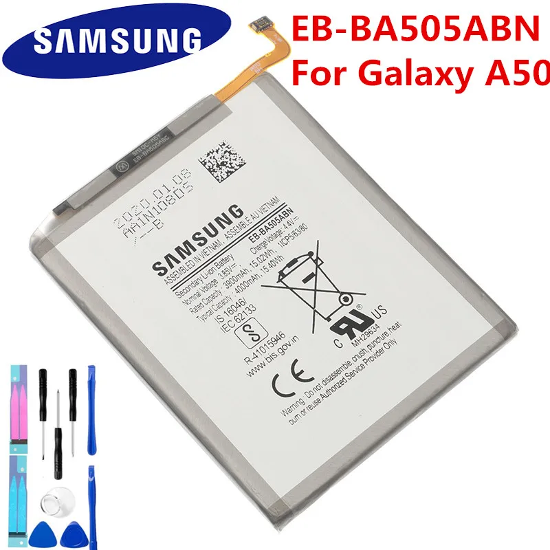 Оригинальный аккумулятор SAMSUNG для Galaxy A50 A505F A505FN/DS A505GN/DS A505W A30s A30 с аккумулятором на