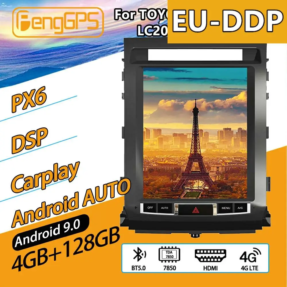 

For TOYOTA LAND CRUISER LC200 2008 - 2015 Android Radio Multimedia Car Audio Stereo Player Recorder Tesla GPS Navi Head unit