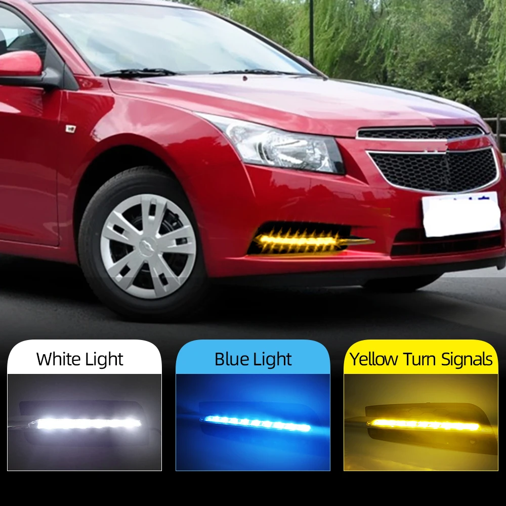 Автомобильные мигающие drl 2 шт. для chevrolet cruze 2009 2010 2011 2012 2013 2014 DRL Противотуманные