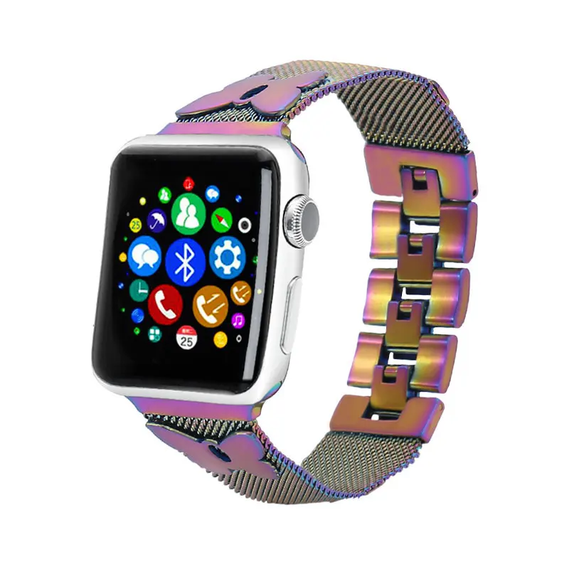 Ремешок из нержавеющей стали для Apple Watch Series 1 2 3 42 мм 38 браслет бабочка iwatch 4 5 40 44
